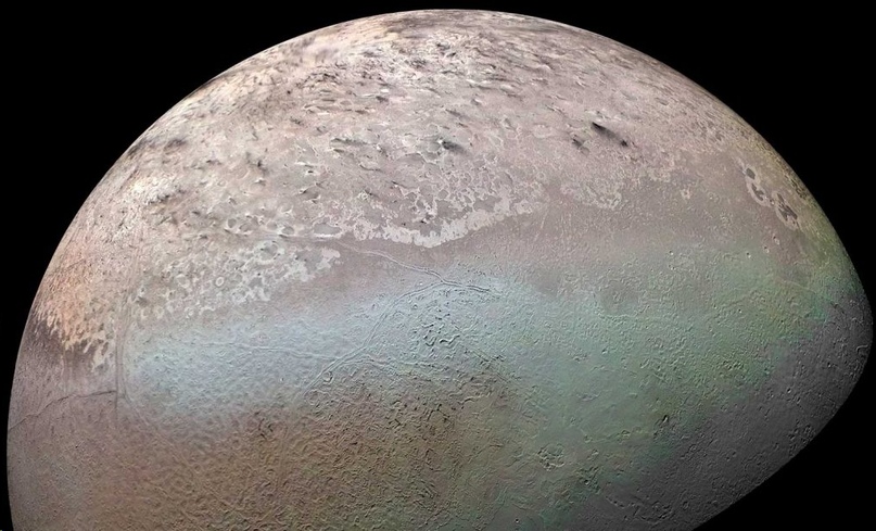 Triton, the moon of Neptune, lapped seas of liquid nitrogen about a billion years ago